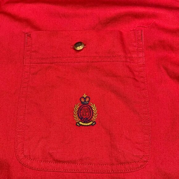 Vintage 90s Bugle Boy Company Red Short Sleeve Button Down Shirt Men's XL - Picture 4 of 8